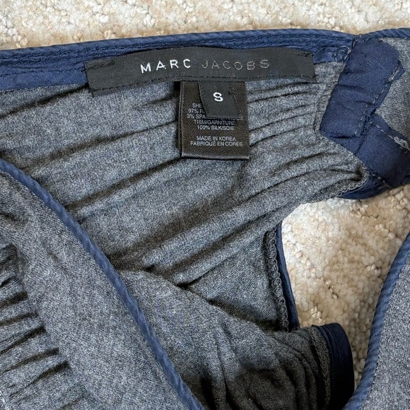 Marc Jacobs Babydoll Jersey Knit Tank Dress Size Small Shirred Pleated A-Line - Picture 2 of 12